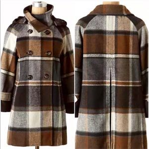Classic Anthropologie Plaid Coat by Elevenses